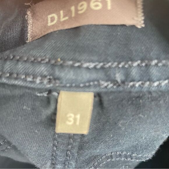 Womens DL1961 Hepburn Sailor High Rise Wide Leg Button Front Pants Blue 31 #WW - Picture 10 of 12